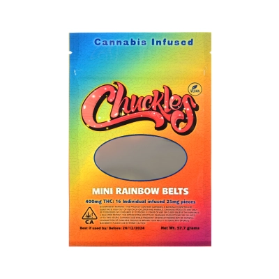 Chuckles Edibles Empty Packaging Bag 4 Flavors 400mg Capacity 02