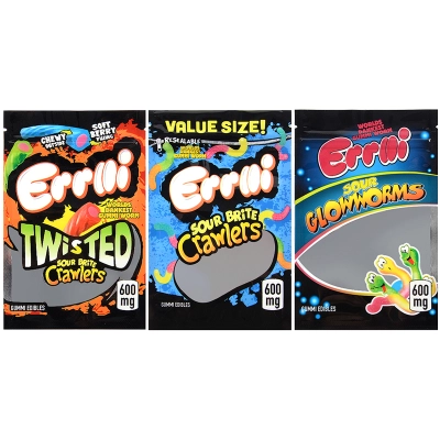 Errlli Gummy Edibles Packaging Bags 3 Flavors 600mg Capacity 01