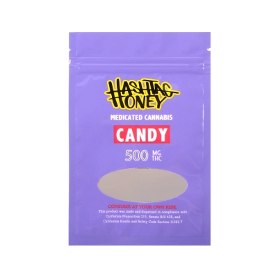 Hashtag Honey Medicated Candy Edibles Empty Packaging Bags 2 Colors 500mg Capacity 02