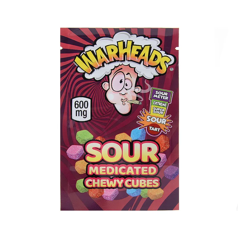 warheads mylar bags
warheads sour medicated chewy cubes 600 mg