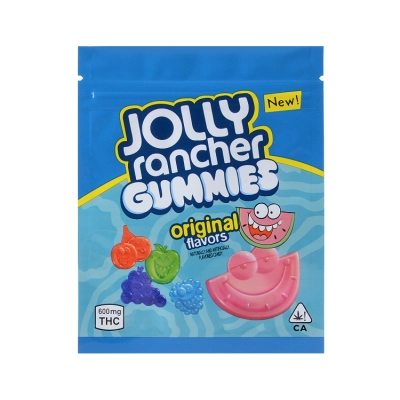 Jolly Rancher THC Gummy Edibles Packaging Bags 2 Flavors 600mg Capacity 02
