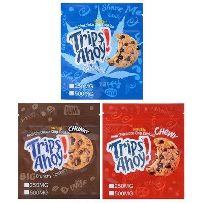 Trips Ahoy Edibles Packaging Bags 3 Flavors 250mg 500mg Capacity 01