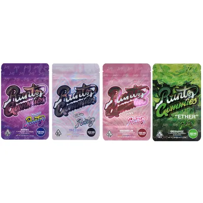 Runtz Runty Gummies for THC Edibles Packaging Bags 4 Flavors 500mg Capacity 01
