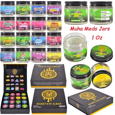 Muha Meds Jars Packaging for Live Resin Sugar Concentrate 16 Flavors 1 Oz 01