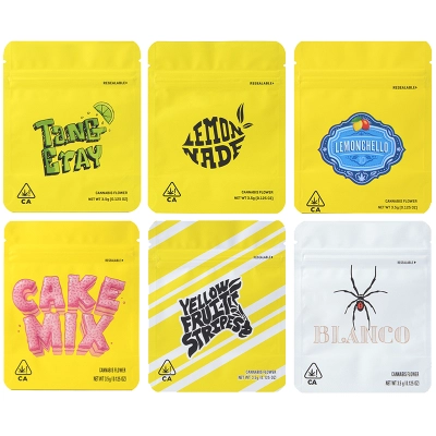 Cookies Lemonnade Weeds Resealable Packaging Mylar Bags 6 Flavors 3.5g Capacity 01