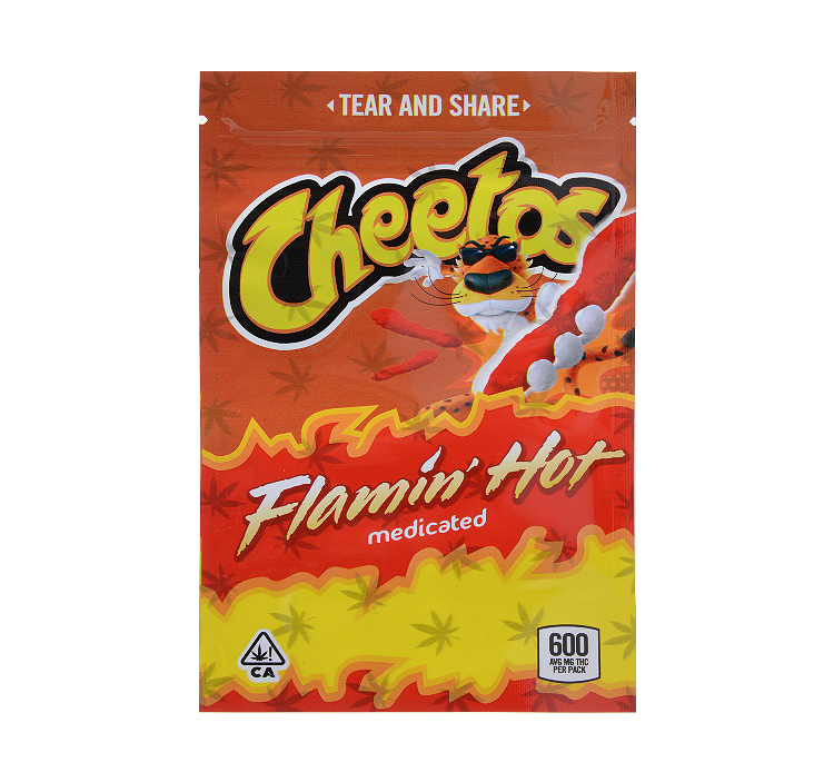 cheetos resealable mylar bag 600mg
cheetos crunchy 600mg mylar bags
cheetos puffs 600mg mylar bags
cheetos flamin hot 600mg packaging bags
chettos crunchy 500mg edibles mylar bags
