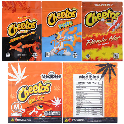 Cheetos for THC Edibles Packaging Bags 4 Flavors 500mg or 600mg Capacity 01