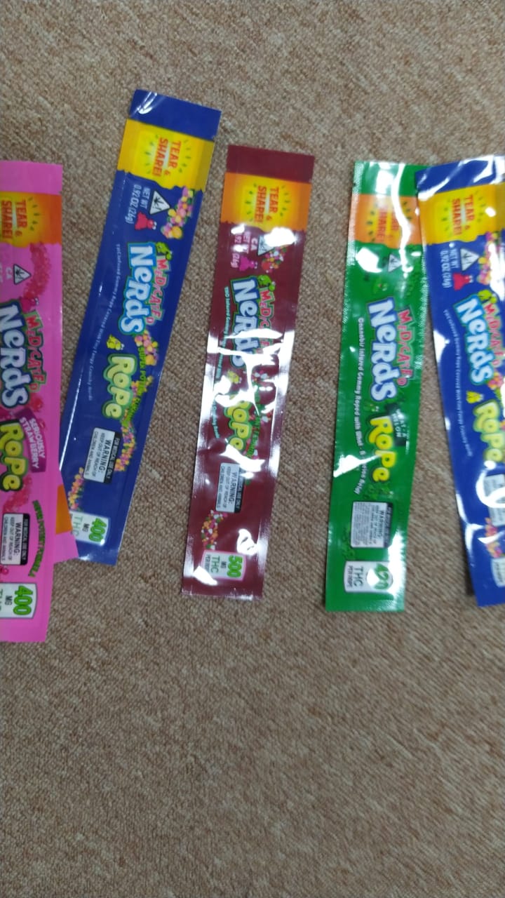 Medicated Nerds Rope Edibles Packaging Cannabis Bags 5 Flavors 400mg-420mg-500mg Capacity review 0