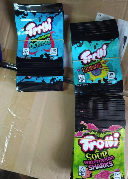 Trolli Edibles Packaging Cannabis Bags 11 Flavors 600mg Capacity review bbbblloo