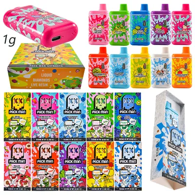 Packman 1g Empty Wholesale Disposable Vape Live Resin+Liquid Diamonds 01