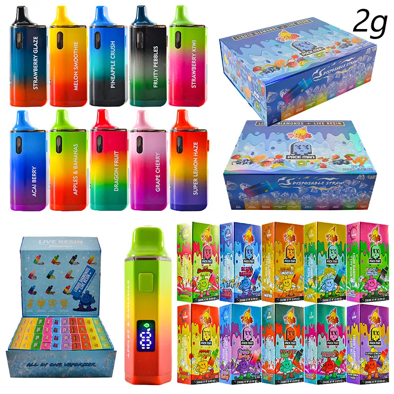 USA Melt Packman LED 2g Empty Disposable Vape Live Resin+Liquid Diamonds