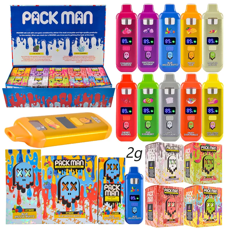 USA Packman Mini LED 2g Disposable Vape Wholesale Live Resin+Liquid Diamonds
