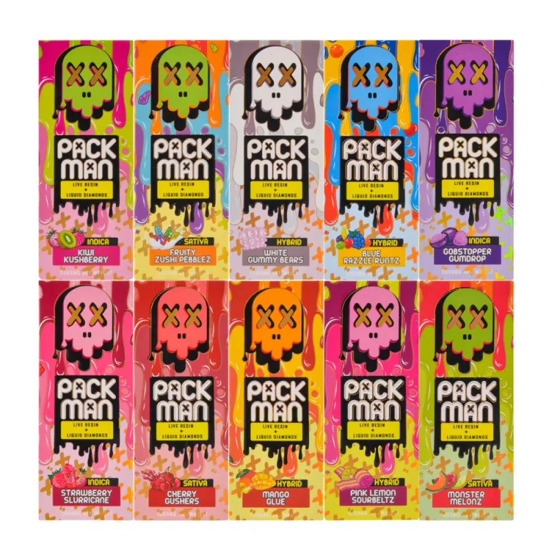 USA Packman Mini LED 2g Disposable Vape Wholesale Live Resin+Liquid Diamonds