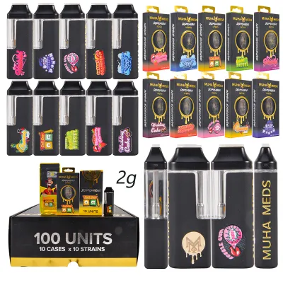 USA Muha Meds 2g LED Empty Disposable Vape Wholesale Live Resin+Liquid Diamonds 01