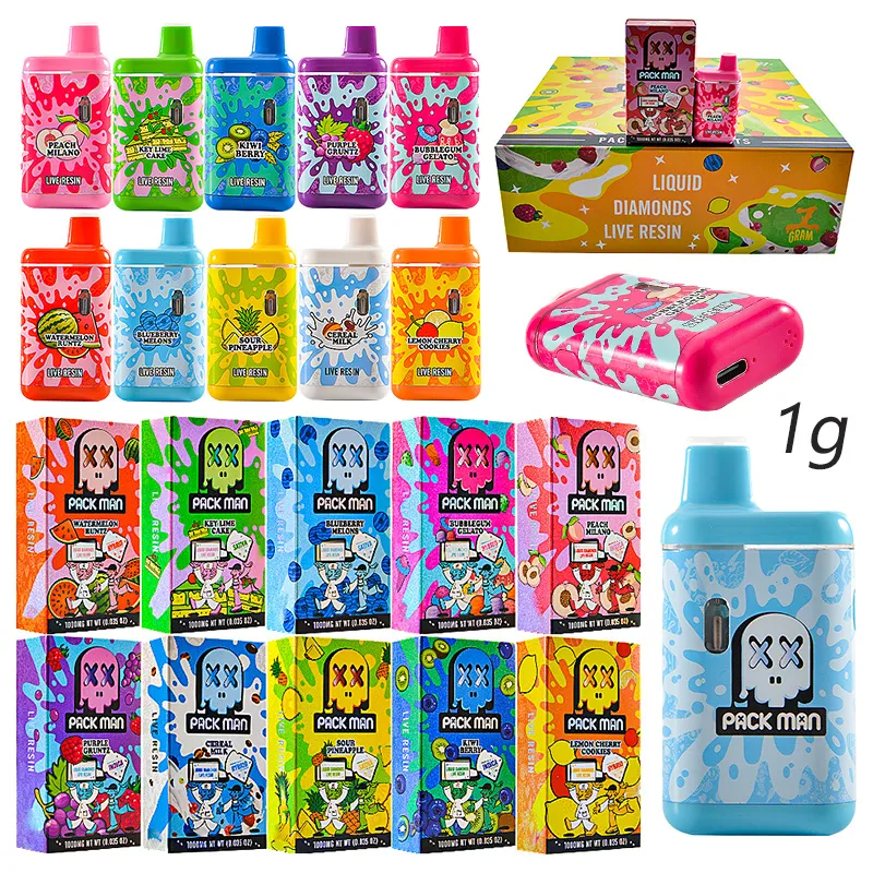USA Packman 1g Empty Disposable Vape Wholesale Live Resin+Liquid Diamonds