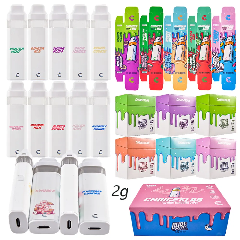 USA Choice Lab 2g Wholesale Disposable Vape Empty 1g+1g Dual Chamber Liquid Diamonds