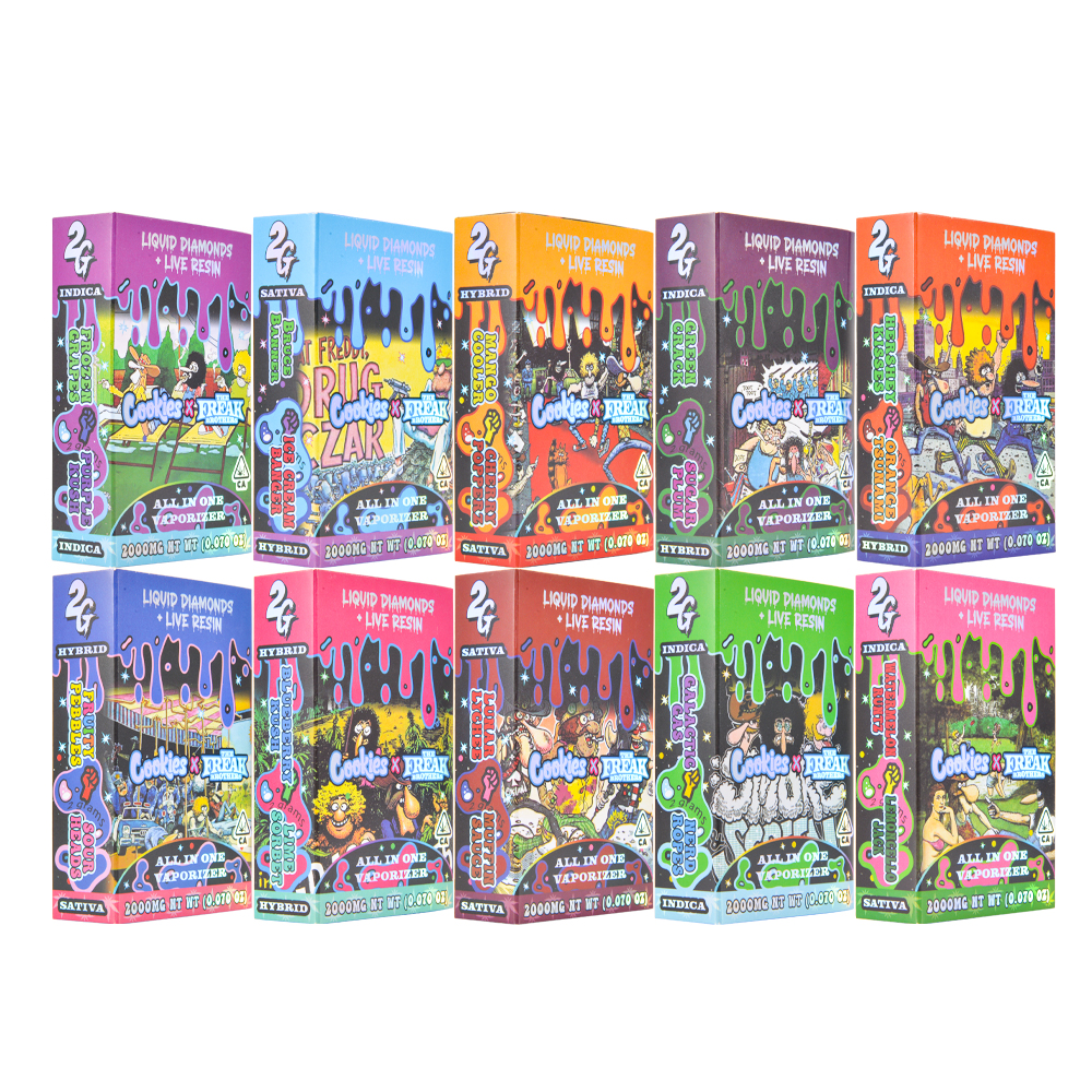 Cookies & the Freak Brothers 2g LED Empty Dual Chamber 1g+1g Disposable Vape