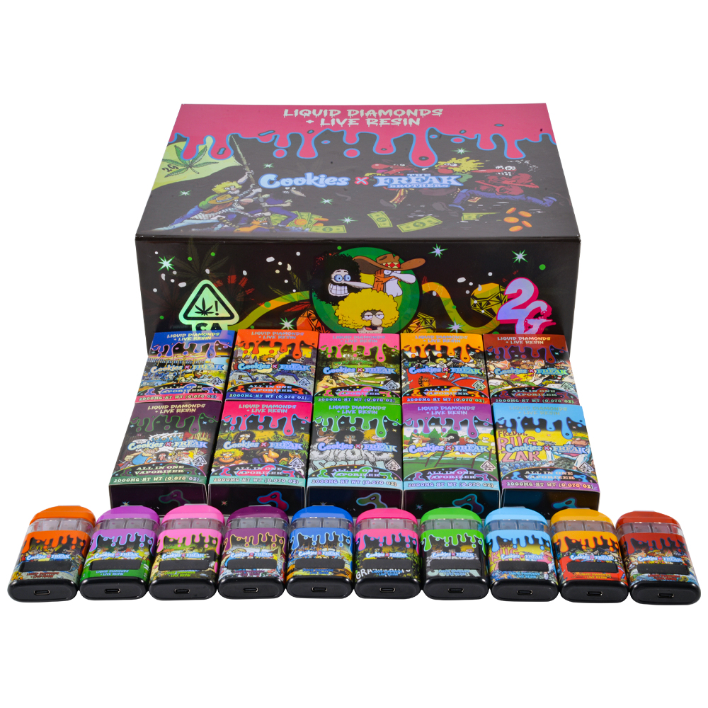 Cookies & the Freak Brothers 2g LED Empty Dual Chamber 1g+1g Disposable Vape