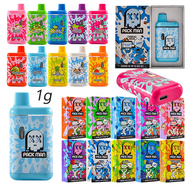 Germany EU Packman 1g Wholesale Empty Disposable Vape Live Resin+Liquid Diamonds