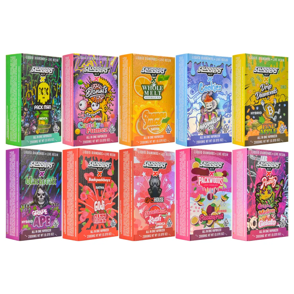 Sluggers Dual Chamber LED 1g+1g Empty 2g Disposable Vape Wholesale Live Resin+Liquid Diamonds