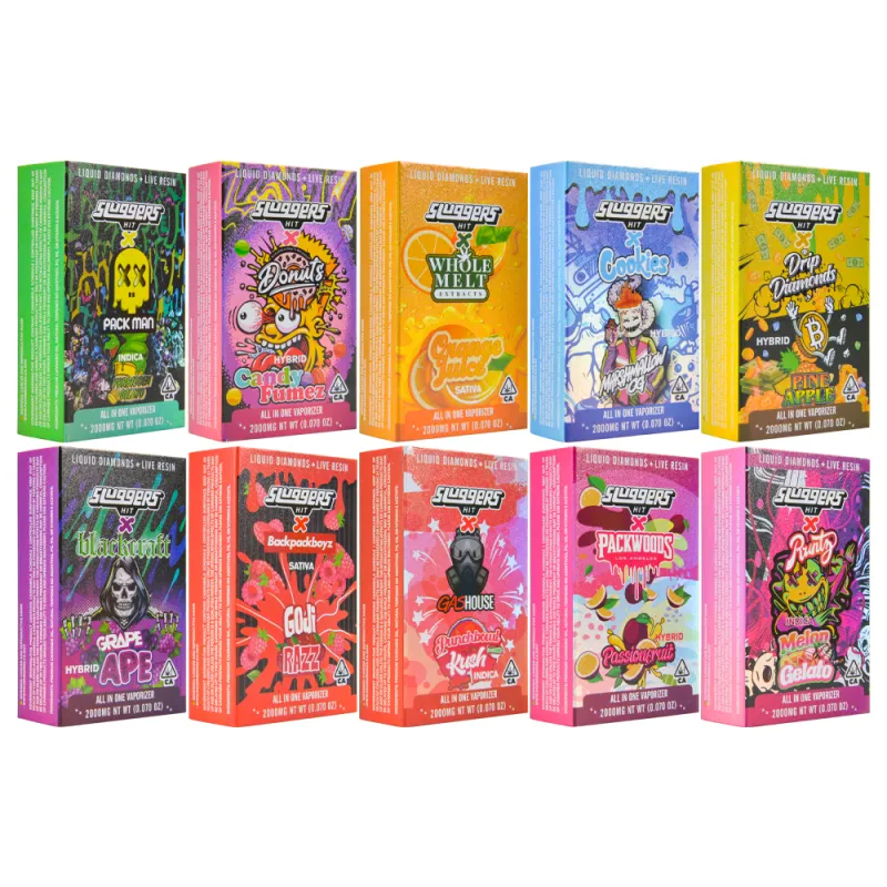 Sluggers Dual Chamber LED 1g+1g Empty 2g Disposable Vape Wholesale Live Resin+Liquid Diamonds