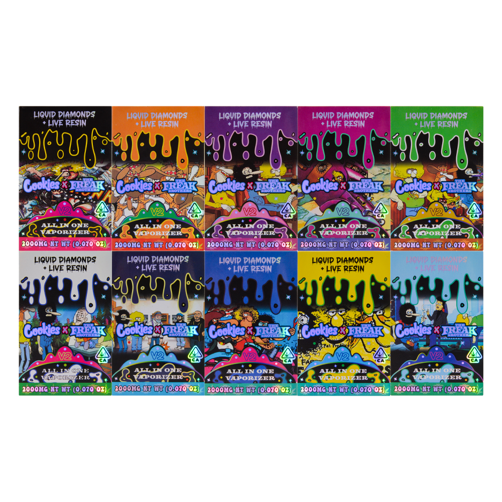 Cookies The Freak Brothers V2 1g+1g Dual Chamber 2g LED Empty Disposable Vape