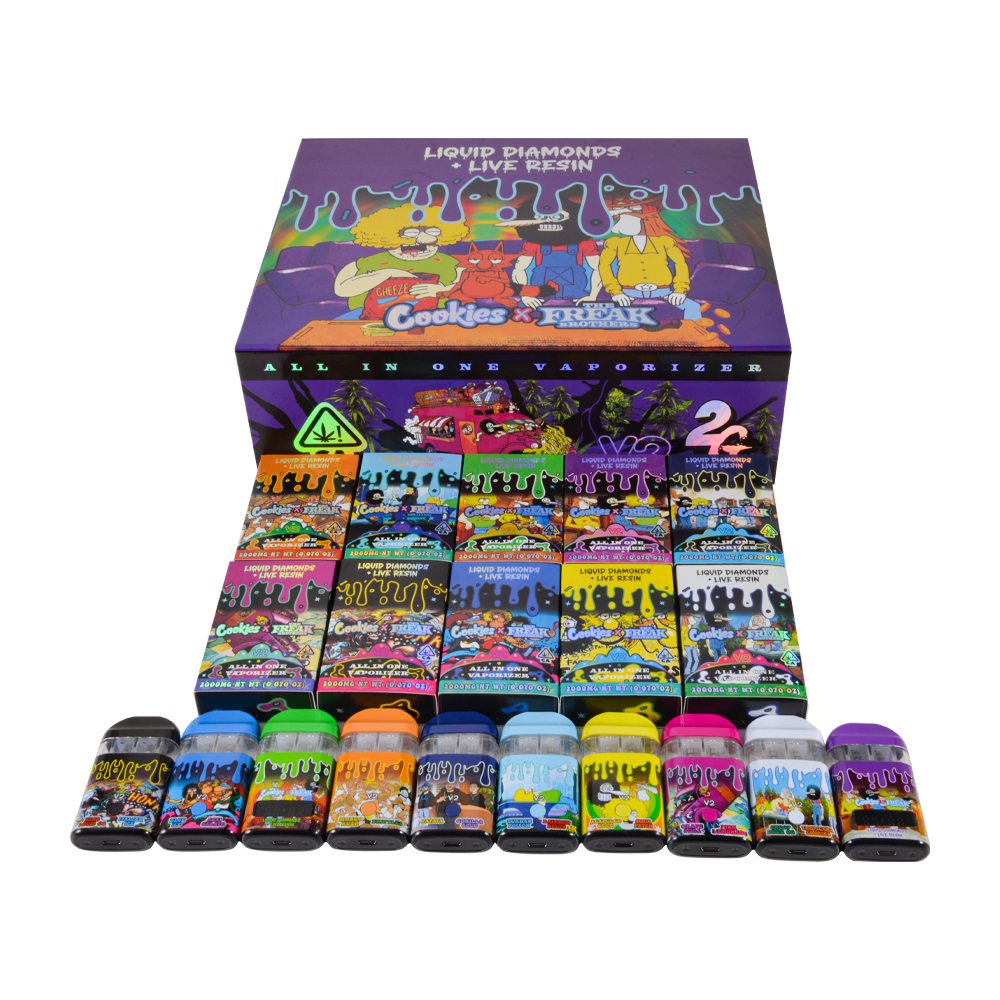 Cookies The Freak Brothers V2 1g+1g Dual Chamber 2g LED Empty Disposable Vape