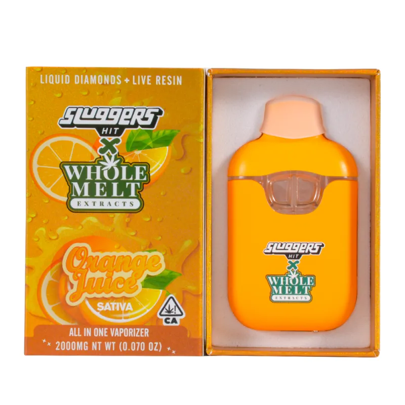 USA Sluggers 1g+1g Dual Chamber 2g LED Disposable Vape Wholesale Empty Live Resin+Liquid Diamonds