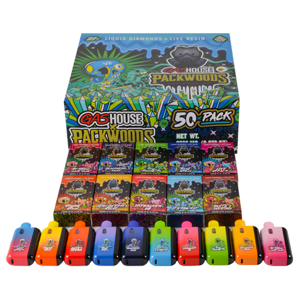 USA Gas House X Packwoods V2 2g Empty LED Disposable Vape