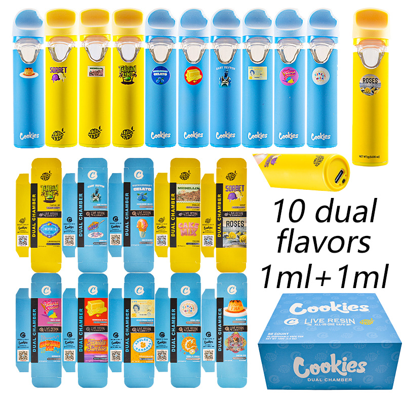 Cookies 1g+1g Dual Chamber Empty 2g Disposable Vape