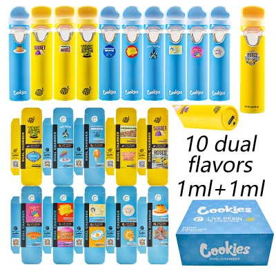 Cookies 1g+1g Dual Chamber Empty 2g Disposable Vape 01