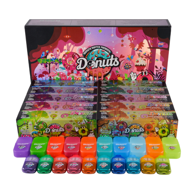 Donuts Switch V3 LED Dual Chamber 1g+1g Empty 2g Disposable Vape