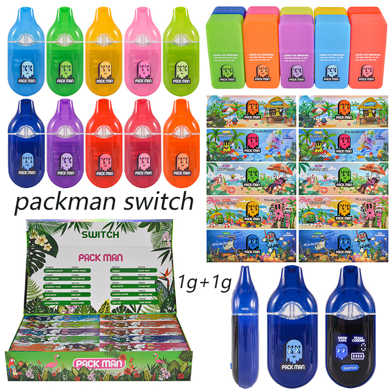 Packman Switch LED Dual Chamber 1g+1g Disposable Empty 2g Vape