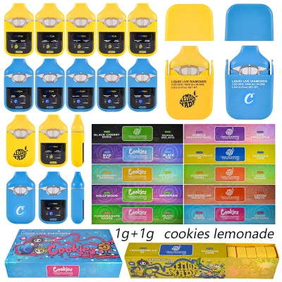 USA Cookies Lemonade Switch LED Empty 2g Dual Chamber 1g+1g Disposable Vape 01