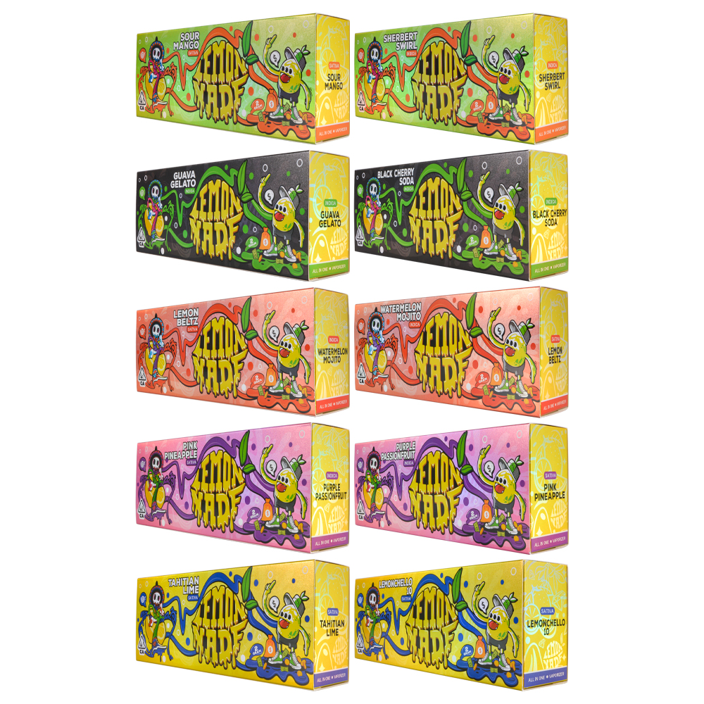 USA Cookies Lemonade Switch LED Empty 2g Dual Chamber 1g+1g Disposable Vape