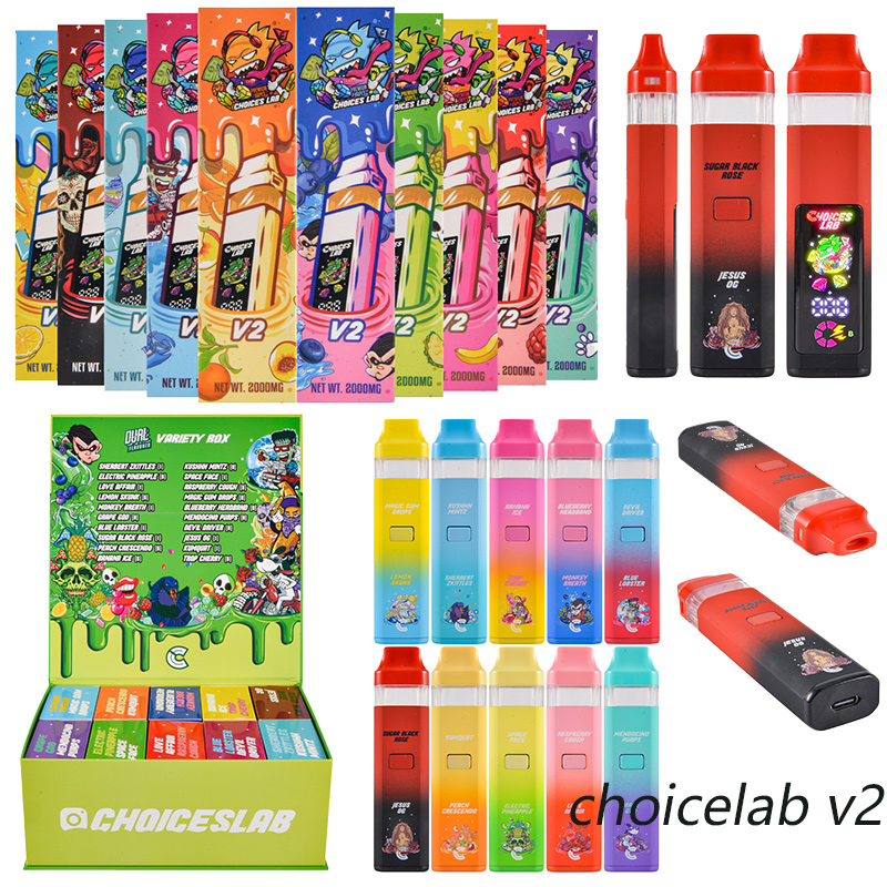 USA Choice Lab V2 LED Empty 2g Dual Chamber 1g+1g Disposable Vape