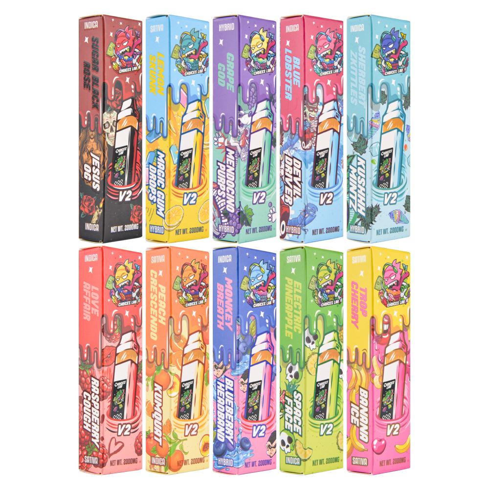 USA Choice Lab V2 LED Empty 2g Dual Chamber 1g+1g Disposable Vape