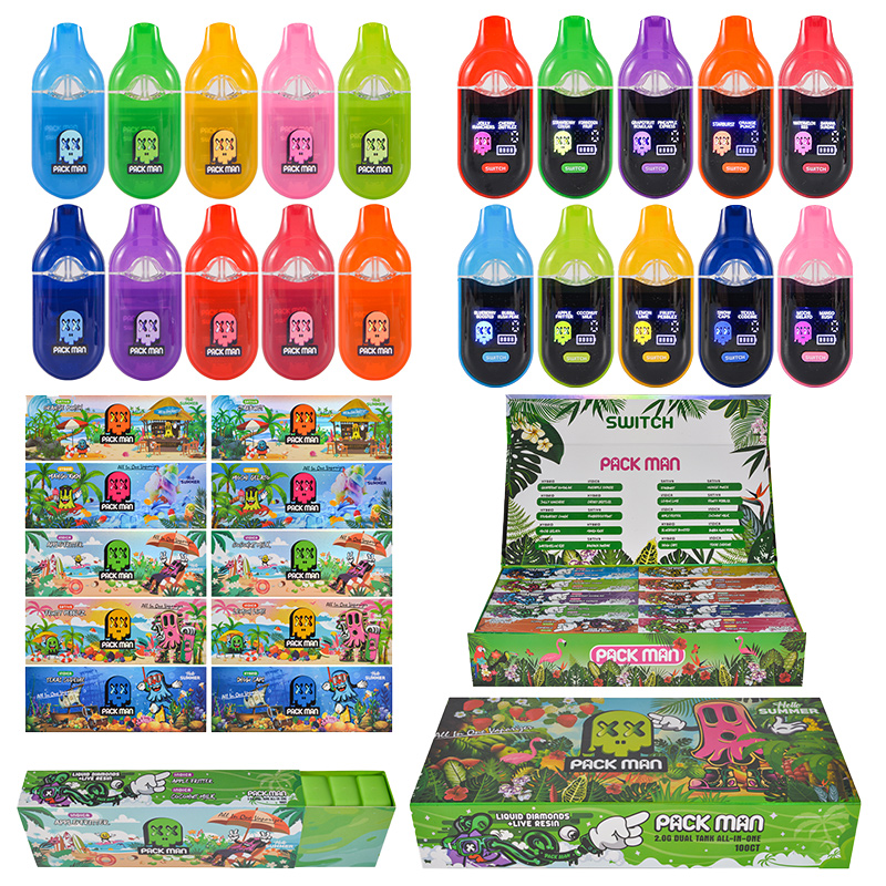 Poland Packman Switch LED Dual Chamber 1g+1g Empty 2g Disposable Vape