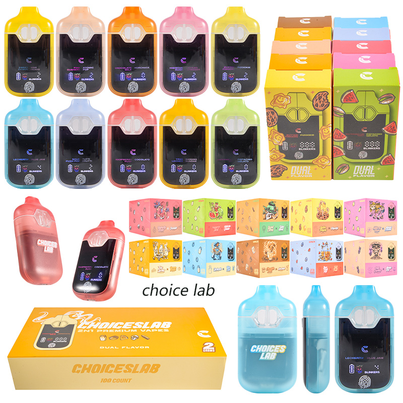 Choicelab Fingerprint LED Dual Chamber 1g+1g Disposable Vape Empty 2g