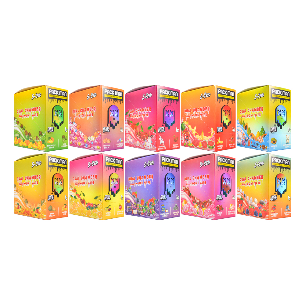 Packman Disposable Vape Empty 0.5g+0.5g Dual Chamber LED