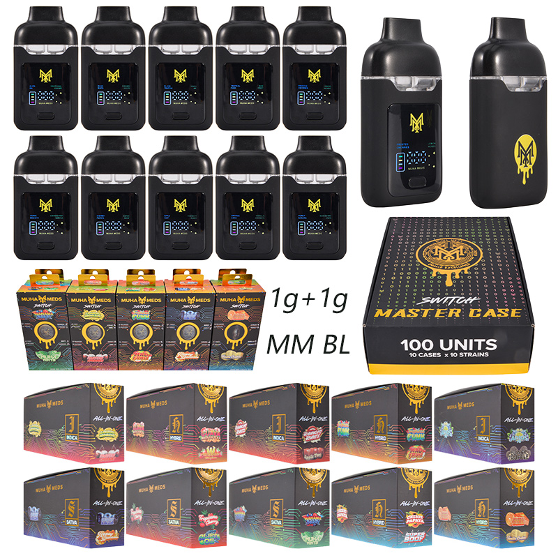 Muha Meds Blinker Disposable Vape Empty 2g Dual Chamber 1g+1g LED