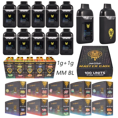 Muha Meds Blinker Disposable Vape Empty 2g Dual Chamber 1g+1g LED 01
