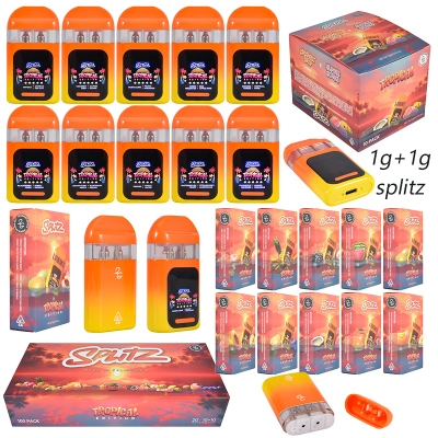 Splitz Disposable Vape Empty 1g+1g Dual Tank 2g LED Pen 01