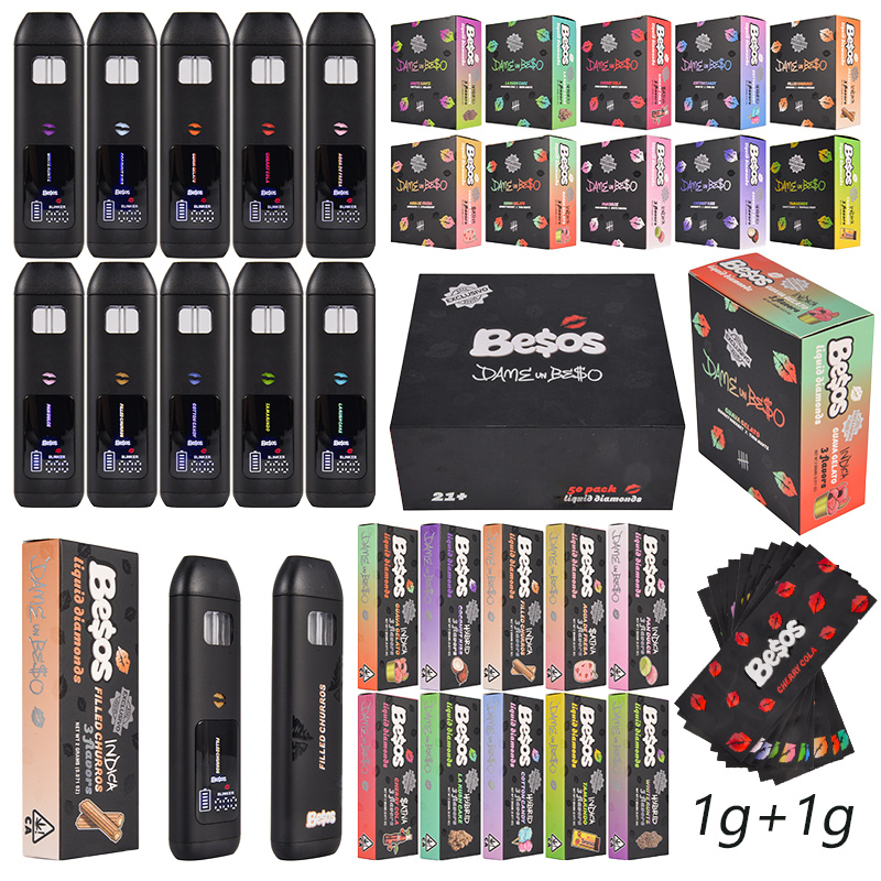 Besos Disposable Vape Empty 1g+1g Dual Chamber 2g LED Screen