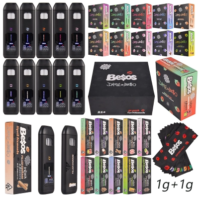 Besos Disposable Vape Empty 1g+1g Dual Chamber 2g LED Screen 01