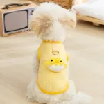 Cute Cartoon Traction Vest Cat Thin Pet Dog Clothes