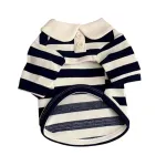 Casual Striped Round Neck T-Shirt Two-legged Pet Clothes