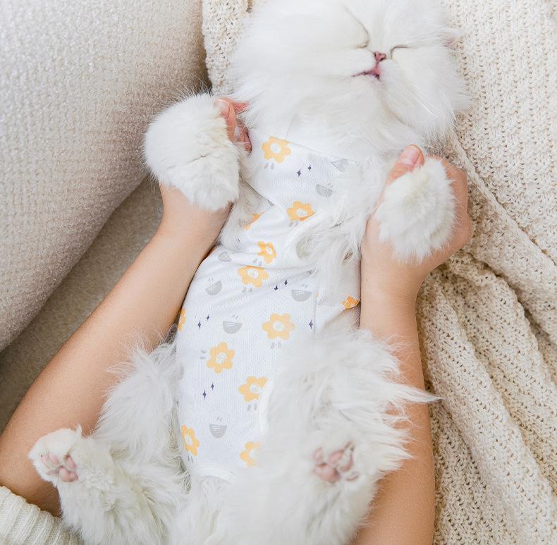 Cat Sterilization Clothes Full Print Ribbon Anti-Licking Pet Clothes