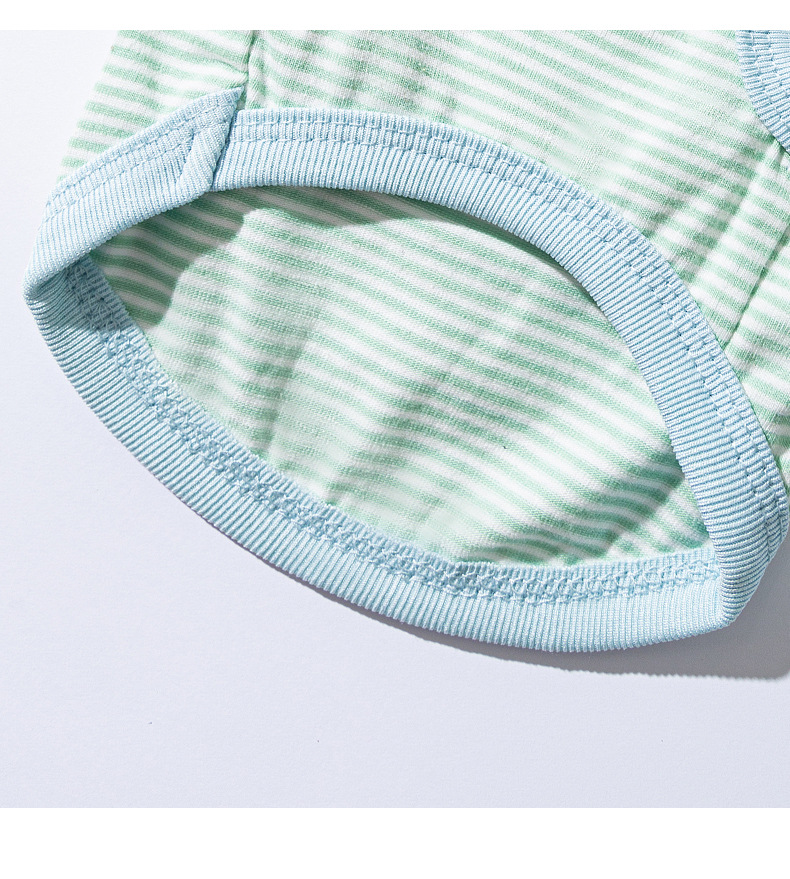Cotton Yarn Dyed Striped Vest Pet Clothes