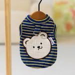 Cute Bear Striped Vest Breathable Thin Pet Clothes